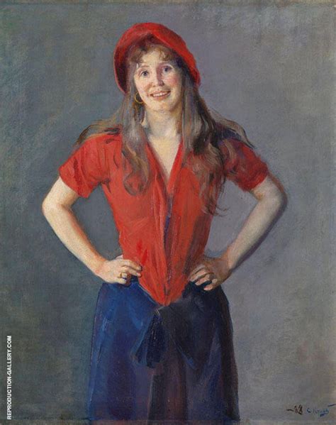 Portrait Of The Painter Oda Krohg 1889 Oil Painting Reproduction