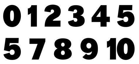 Large Printable Number Templates