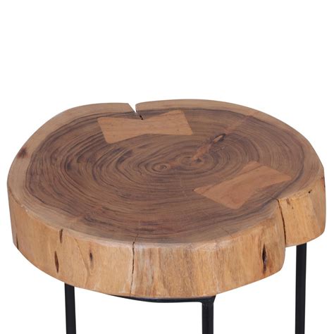 Wenn du einen kleineren tisch. Beistelltisch Massiv-Holz Akazie Wohnzimmer-Tisch ...