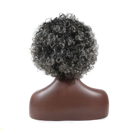 Salt And Pepper Curly Wigs For Black Women