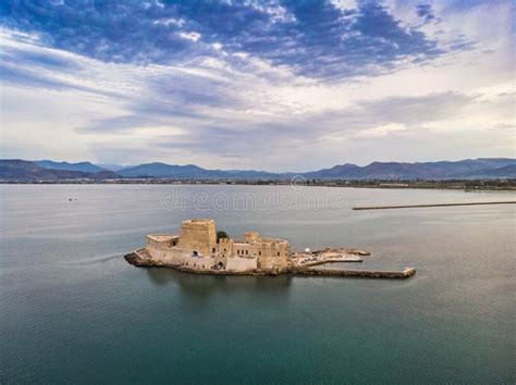 Bourtzi Fortress At Nafplio City In Greece Stock Image Image Of