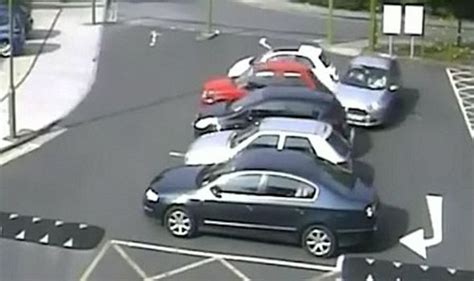 Video Driver Loses Control And Crashes Into Parked Cars With Bizarre
