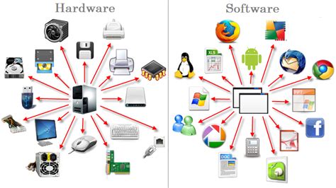 Partes De Una Computadora Software Hardware Coggle Diagram Gambaran