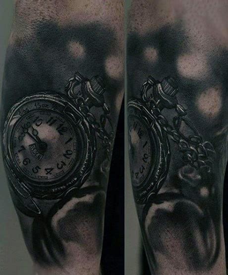 100 Pocket Watch Tattoo Designs For Men Cool Timepieces