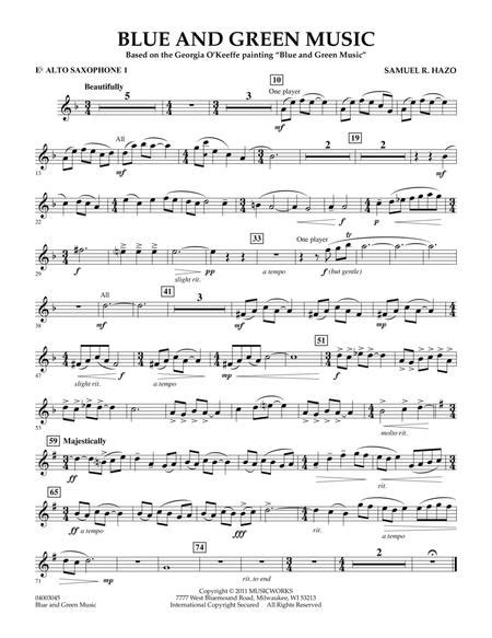 Blue And Green Music Eb Alto Saxophone 1 By Samuel R Hazo Digital