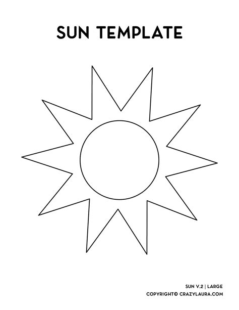 Sun Template Printable