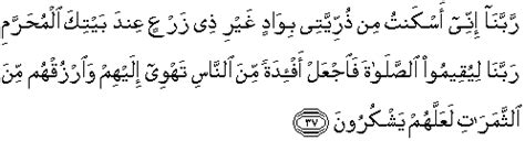 (boleh pilih lebih dari satu). QS 14 : 37 Quran Surat Ibrahim Ayat 37 Terjemah Bahasa ...