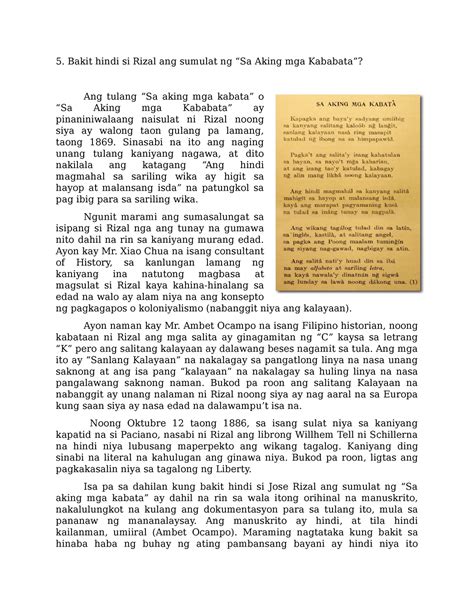 Ang Aking Mga Kabata At Retraksyon Ni Rizal Life And Works Of Dr Jose
