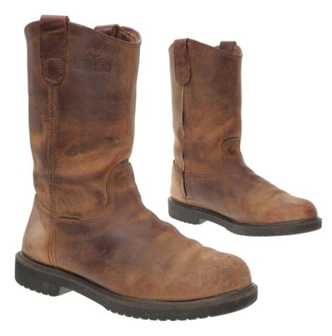 Bone Dry Redhead Boots 9 W Mens Brown Leather Side Zip Waterproof