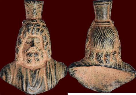 Bronze Archeological Object Roman Bust Of Serapis 2nd Century Ad