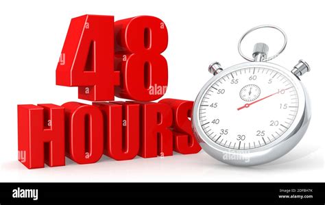 Stopwatch With 48 Hours Word 3d Rendering Stock Photo Alamy