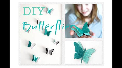 The butterflies can be perfectly sticked on most smooth and solid walls. DIY Butterfly Wall Decals | Decorations That Impress - YouTube