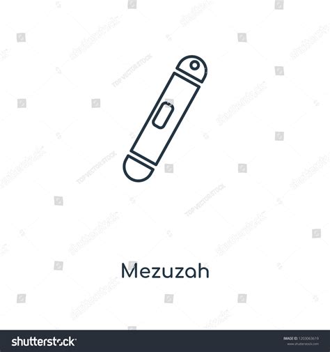 Mezuzah Concept Line Icon Linear Mezuzah Stock Vector Royalty Free