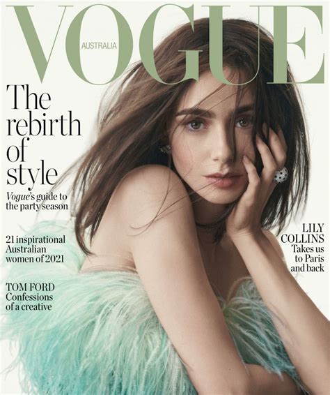 Lily Collins Vogue Australia December 2021 Celebmafia