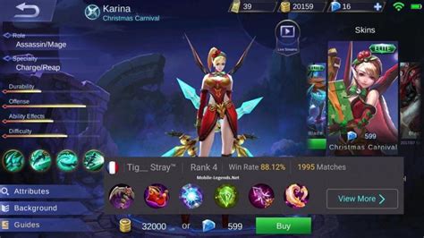 Karina Magic Damage Build 2022 Mobile Legends