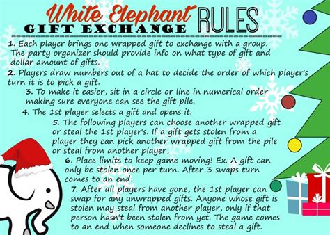 White elephant gift exchange rules are rather simple. White Elephant Gift Exchange Rules | Christmas gift ...