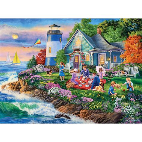 Lighthouse Picnic 1000 Piece Jigsaw Puzzle Bits And Pieces