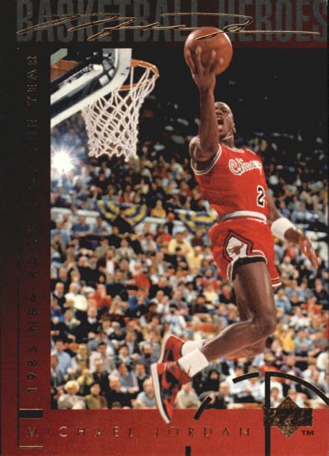 Although he wore converse at north carolina, because his coach dean smith was jordan played every game of his rookie season, averaged 28.2 points per game, and won the rookie of the year award. 1985 nba rookie of the year michael jordan card MISHKANET.COM