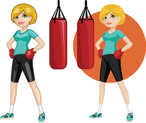 Female Boxing Illustrations Royalty Free Vector Graphics