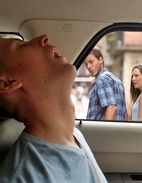Guy Falls Asleep On Roadtrip Girlfriend Asks Internet To Photoshop Him