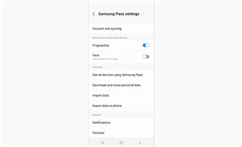 Samsung Pass Apps And Services Samsung Ca