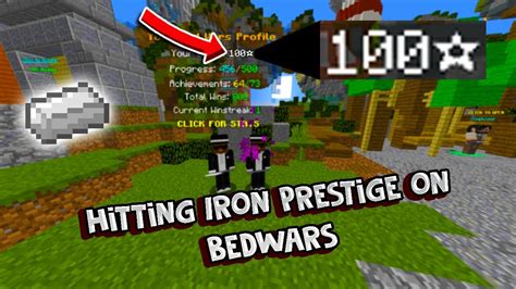 I Finally Hit Iron Prestige On Bedwars 100 Stars Youtube