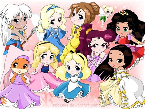 Chibi Disney Princesses 2 By Rebenke On Deviantart