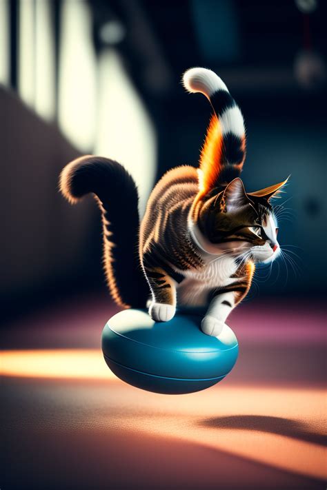 Lexica A Cat Doing Gymnastics Background Olympic Gym
