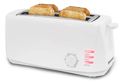 Customer Reviews Elite Gourmet Slice Extra Long Extra Wide Slot Toaster White ECT Best Buy