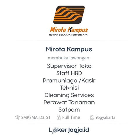 Pt damarindo mandiri info lowongan kerja satpam kesehatan masyarakat kebidanan ambulance driver laboratory analyst tangerang lampung timur sukadana. Lowongan Kerja Supervisor Toko - Staff HRD - Pramuniaga /Kasir - Teknisi - Cleaning Services ...