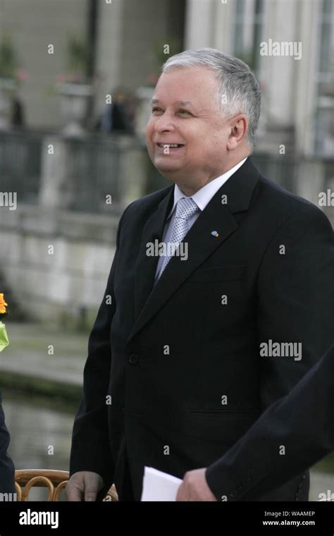 May 3 2006 Warsaw Poland Presidential Couple Lech Kaczynski With