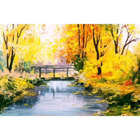 Oil Painting Landscape Colorful Autumn Forest Id 235732042