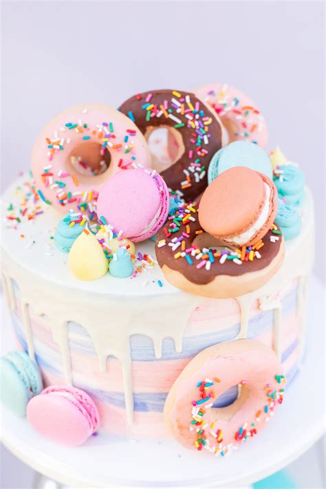 Donut Birthday Cake In 2021 Donut Birthday Cake Sweet Birthday Cake