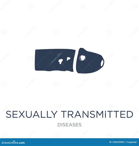Sexually Transmitted Diseases Icon Trendy Flat Vector Sexually Stock