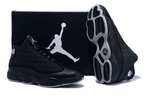 Official Air Jordan 13 Retro All Black Shoes 15aj03 8000