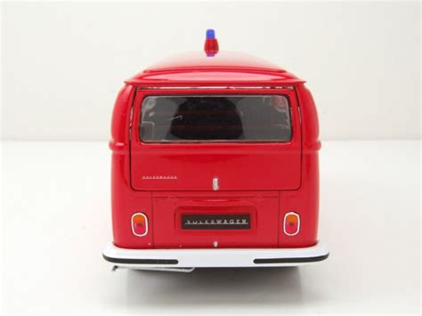 VW T Bus Feuerwehr Rot Modellauto Welly EBay