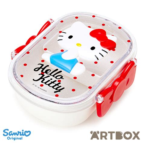 Buy Sanrio Hello Kitty Relief Decoration Rounded Bento Box With Clips