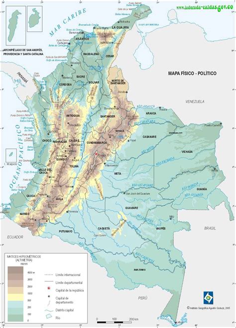 Descargar Mapas Físicos Y Políticos De Colombia Para Imprimir