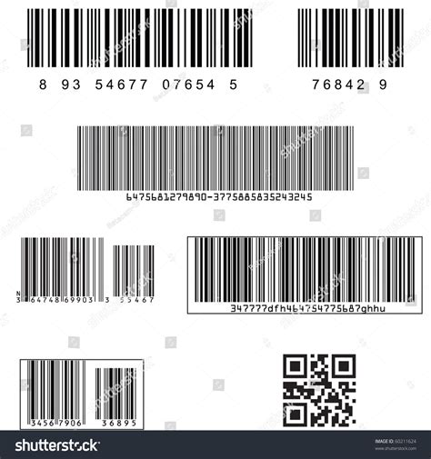 Standard Barcodes Shipping Barcode Stock Vector 60211624 Shutterstock