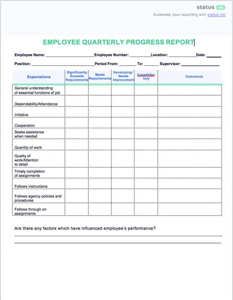 How To Make A Progress Report Sample