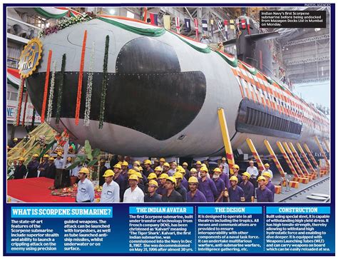 Kmhouseindia Indias First Scorpene Submarine Ins Kalvari Launched For