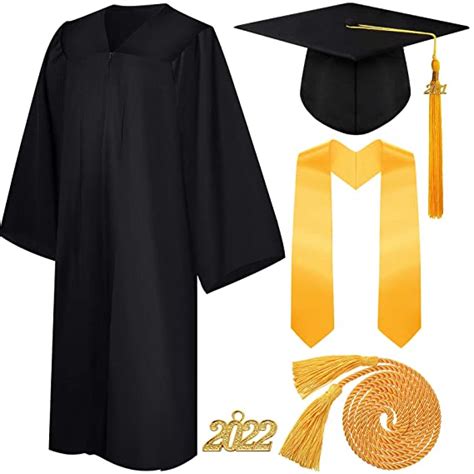 Graduation Matte Cap Gown Tassel Stole Honor Cord 2021 2022 Charm For