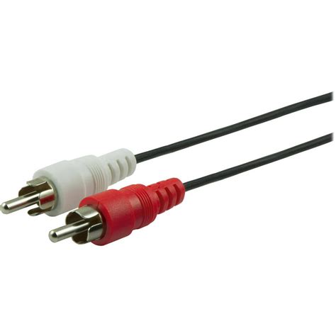 Ge 6 Ft Stereo Rca Audio Cable Red White Plugs Black 33571