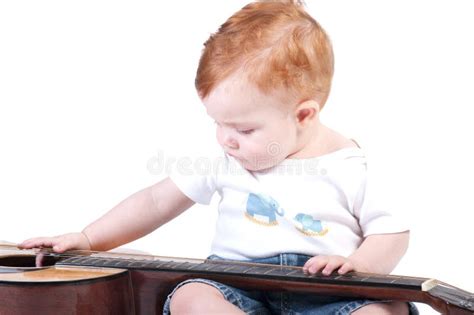 Child Plays With A Guitar Stock Photo Image Of Concert 30494236