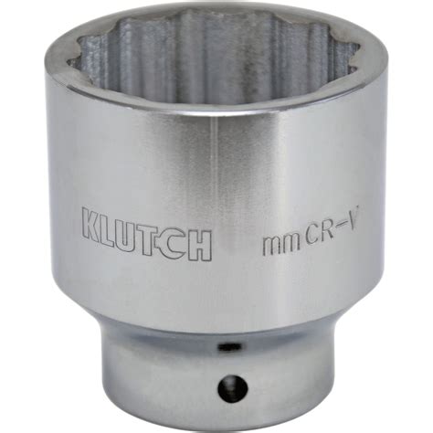 Klutch Jumbo Socket — Metric 55mm 34in Drive 12 Pt Individual