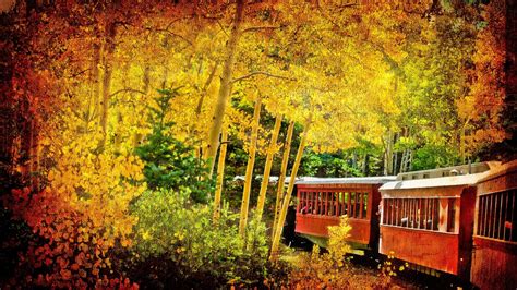 Autumn Train Hd Wallpaper Background Image 1920x1080 Id481409