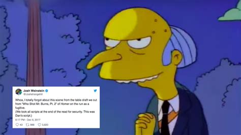 The Simpsons Writer Unveils Cut Scene From Who Shot Mr Burns