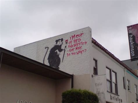 Banksy Mural On Melrose Avenue In Los Angeles California Usa From