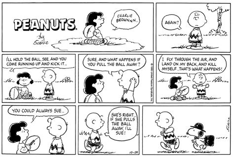 Charlie Browns Greatest Misses Every Peanuts Football Gag Comic