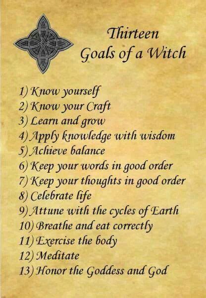 Goals Of The Witch Wiccan Spell Book Book Of Shadows Spells Witchcraft